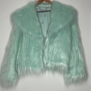 Taylor Swift The Life Of A Showgirl Fur Jacket XL 2XL  New Mint Green TLOASG